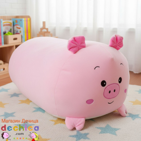 Плюшена играчка - възглавница Прасе 90 см