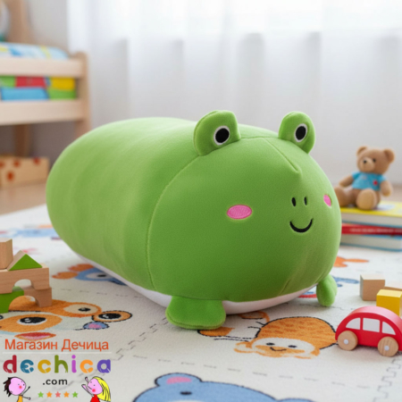 Плюшена играчка - възглавница Жаба 30 см
