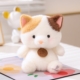 Сладка плюшена играчка – Бяло коте, 18 см